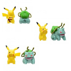 Jazwares PKW0132 Jeu de figurines de combat Pokemon - Pikachu & Bulbasaur