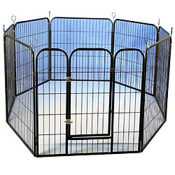 @Pet Parc modulaire pour chiots Noir 79x81 cm