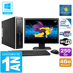 PC HP Compaq 8300 SFF Intel G850 Ram 4Go Disque 250 Go Wifi W7 Ecran 19" - Occasion