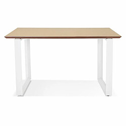 Paris Prix Bureau Design Ribaila 130cm Naturel & Blanc