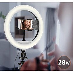 Avis Ring Light 30 cm / 28W avec Support Téléphone Eclairage 100% Réglable LinQ