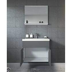 Avis Auco Meuble de salle de bain de Montreal 02 - Armoire de rangement Meuble lavabo evier Meuble lavabo Gris brilliant 60x35 cm