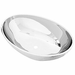 vidaXL Lavabo 40 x 33 x 13,5 cm Céramique Argenté