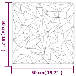 vidaXL Panneaux muraux 24 pcs blanc 50x50 cm XPS 6 m² améthyste pas cher