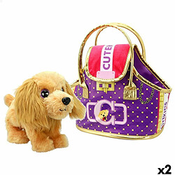 Jouet Peluche Funville Cutekins Sac Chien 25 x 20 x 13 cm (2 Unités)