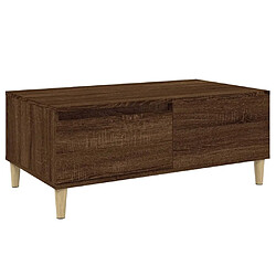 Maison Chic Table basse,Table Console Table d'appoint, Table pour salon Chêne marron 90x50x36,5 cm Bois d'ingénierie -MN60984