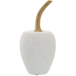 Figurine Décorative Alexandra House Living Blanc Doré Céramique Cerises 12 x 24 cm 