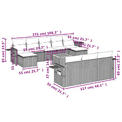 Avis Maison Chic Salon de jardin et coussins 11 pcs | Ensemble de Table et chaises | Mobilier d'Extérieur mélange beige résine tressée -GKD89492