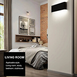 Avis Wewoo Applique murale LED Séjour minimaliste moderne Hall d'entrée Escalier Décoration créativeabat-jour Noir-48cm 18W blanc chaud