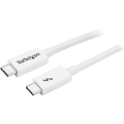 StarTech.com Câble Thunderbolt 3 de 2 m - 20 Gb/s - Compatible Thunderbolt, USB et DisplayPort - Blanc