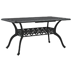 vidaXL Table de jardin noir 150x90x72 cm aluminium coulé