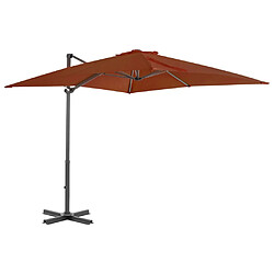 vidaXL Parasol de jardin en porte-à-faux avec mât en aluminium 