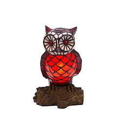 MYTIFFANY Lampe Style Hibou 1x40W E14 Rouge Bleu 