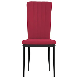 Avis vidaXL Chaises à manger lot de 4 Rouge bordeaux Velours