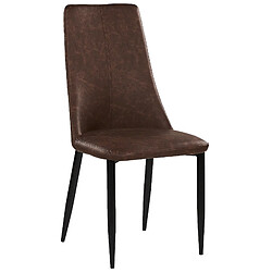 Acheter Beliani Set de 2 Cuir PU Chaise de salle à manger Marron CLAYTON