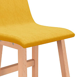 vidaXL Tabourets de bar lot de 2 jaune moutarde tissu pas cher