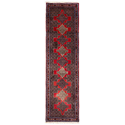 Vidal Tapis de couloir en laine 313x87 rouge Birdjend