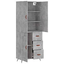 Acheter Maison Chic Buffet,Meuble de Rangement,commode pour salon,Cuisine Gris béton 69,5x34x180 cm Bois d'ingénierie -MN38120