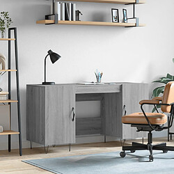 Maison Chic Bureau,Table de travail pour chambre sonoma gris 140x50x75 cm bois d'ingénierie -GKD76401