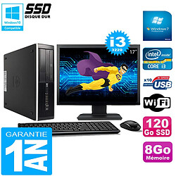 PC HP Compaq Pro 6300 SFF I3-3220 8Go 120Go SSD Graveur DVD Wifi W7 Ecran 17" · Occasion 