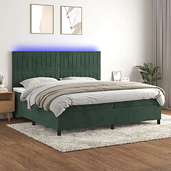 Sommier à lattes,Cadre à lattes de lit pour Adulte matelas et LED Vert foncé 200x200 cm -MN64667