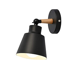 Universal Creative Petite lampe murale Chambre Chambre Tour de chevet Tour de chevet (noir, ampoule non inclus) Creative Petite lampe murale Chambre à coucher de chevet balcon alléle lampe murale en bois (noir, ampoule non inclus)