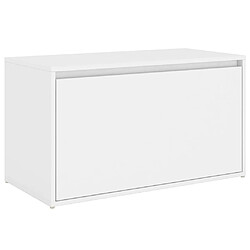 Helloshop26 Banc banquette d'entrée 80 x 40 x 45 cm blanc aggloméré 02_0010857