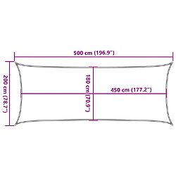 vidaXL Voile d'ombrage 160 g/m² Vert clair 2x5 m PEHD pas cher