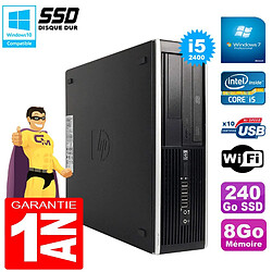 PC HP Compaq Pro 6300 SFF I5-2400 RAM 8Go Disque 240Go SSD Graveur DVD Wifi W7 - Occasion