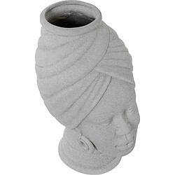 Vase Alexandra House Living Blanc Céramique Africaine 18 x 18 x 29 cm