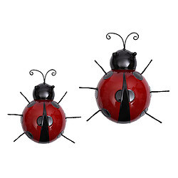 Sculptures murales coccinelle Mini Cravate Métal Cintres Clôture Tenture Murale Extérieur Jardin 10cm 16cm