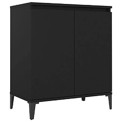 vidaXL Buffet noir 60x35x70 cm bois d'ingénierie