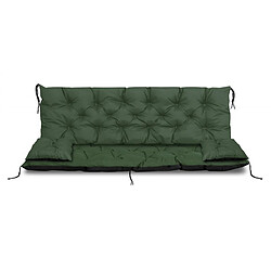 Ensemble de coussins de jardin pour balançoire AIO 120x60x50cm + 2 coussins 42 x 42 cm vert