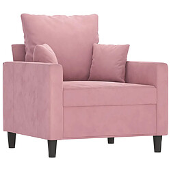 vidaXL Fauteuil Rose 60 cm Velours