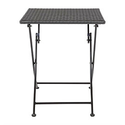 Avis Table Carrée Pliante Rotin PE 600 mm - Bolero