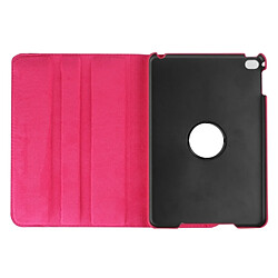 Wewoo Smart Cover Magenta pour iPad mini 4 Litchi Texture 360 degrés Rotation Smart Case en cuir avec support pas cher