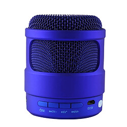 Wewoo Enceinte Bluetooth d'intérieur bleu Portable Stéréo Musique Sans Fil Haut-Parleur, MIC Intégré, Appels Mains Libres & Carte TF & AUX Audio & Fonction FM, Distance: 10m