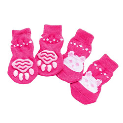 Acheter 4 Chaussettes De Chien De Chiot De Chat Mignon De Compagnie De Protection De Patte Antidérapante M Lapin