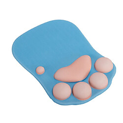 Universal Mignon chat griffe souris bureau silicone créatif tapis de poignet tapis de souris avec repos sur le poignet tapis de souris bleu