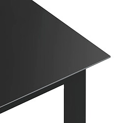 Avis vidaXL Table de jardin Noir 150x90x74 cm Aluminium et verre