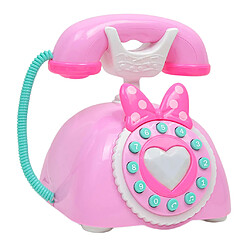 téléphone vintage téléphone fixe enfants prétendent jouer tôt jouet éducatif rose