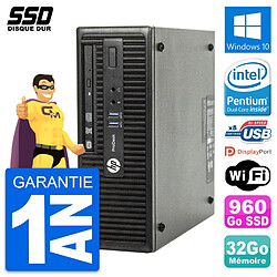 PC HP ProDesk 400 G3 SFF Intel G4400 RAM 32Go SSD 960Go Windows 10 Wifi · Occasion 