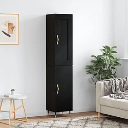 vidaXL Buffet haut Noir 34,5x34x180 cm Bois d'ingénierie