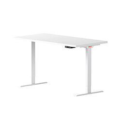 ELEVA Bureau assis debout blanc 160x80x3cm 