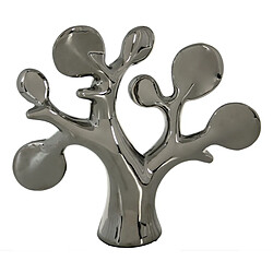 Figurine Décorative Alexandra House Living Céramique Arbre Abstrait Argenté 8 x 26 x 23 cm