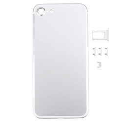 Wewoo Pour iPhone 7 couverture arrière argent + porte-cartes + touche de contrôle du volume + bouton d'alimentation + de vibreur interrupteur muet couvercle du boîtier Assemblée complète pièce détachée 5 en 1 