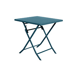 Table de jardin carrée Greensboro 70 x 70 cm Bleu Canard - Hespéride