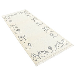 Vidal Tapis de couloir en laine 196x81 beige Darya