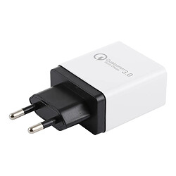 Wewoo Chargeur 2.1A 3 ports USB rapide de voyage, prise européenne (noir)