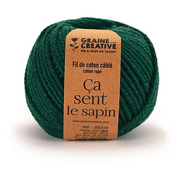 Graines Creatives Coton pour macramé ø 2,5 mm x 80 m - vert foncé